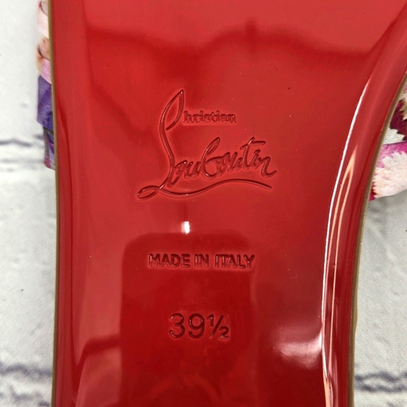 Christian Louboutin Vibrant Sexy Floral Women's Nicol Sandals SIZE 9.5 NWT - Picture 7 of 12